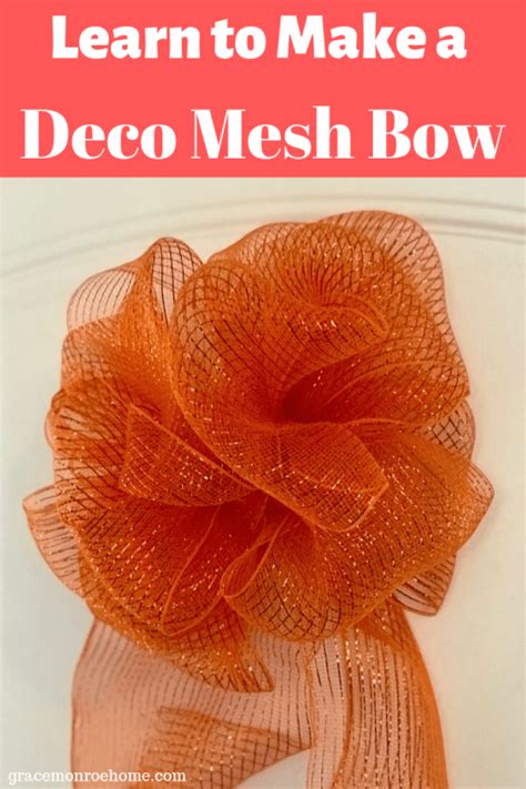 metallic mesh fabric bows|Making a Bow with Deco Mesh .